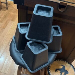Set of 4 Black Bed or Furniture Risers